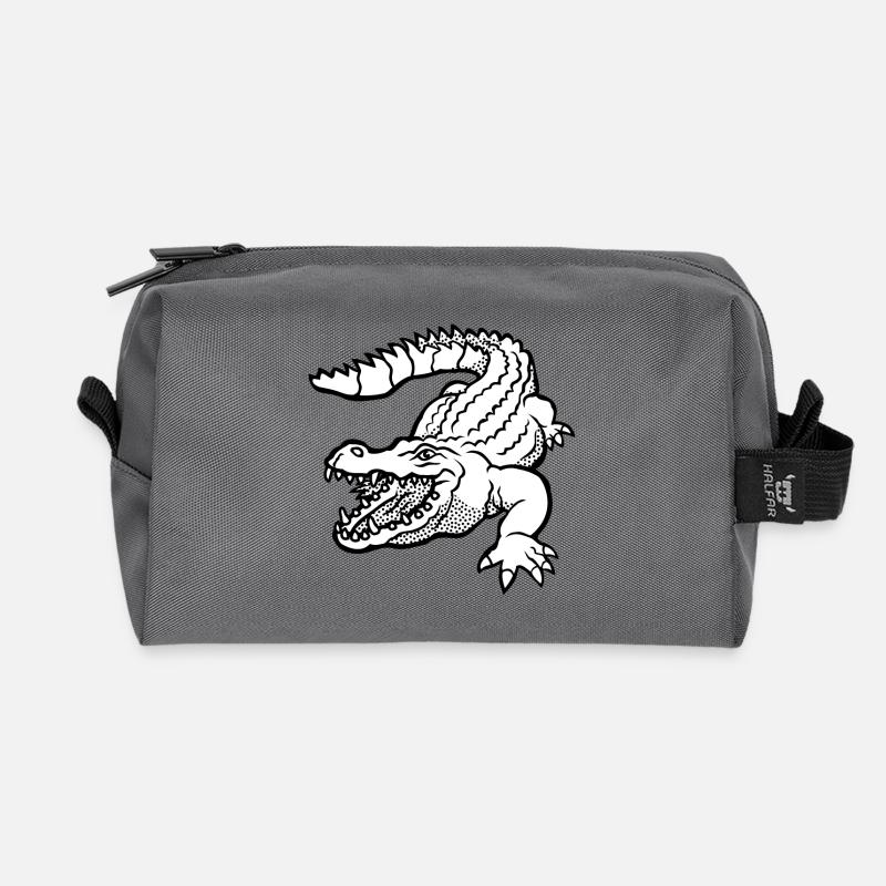 Kroko 79 - Recycled Toiletry Zip Bag - anthracite