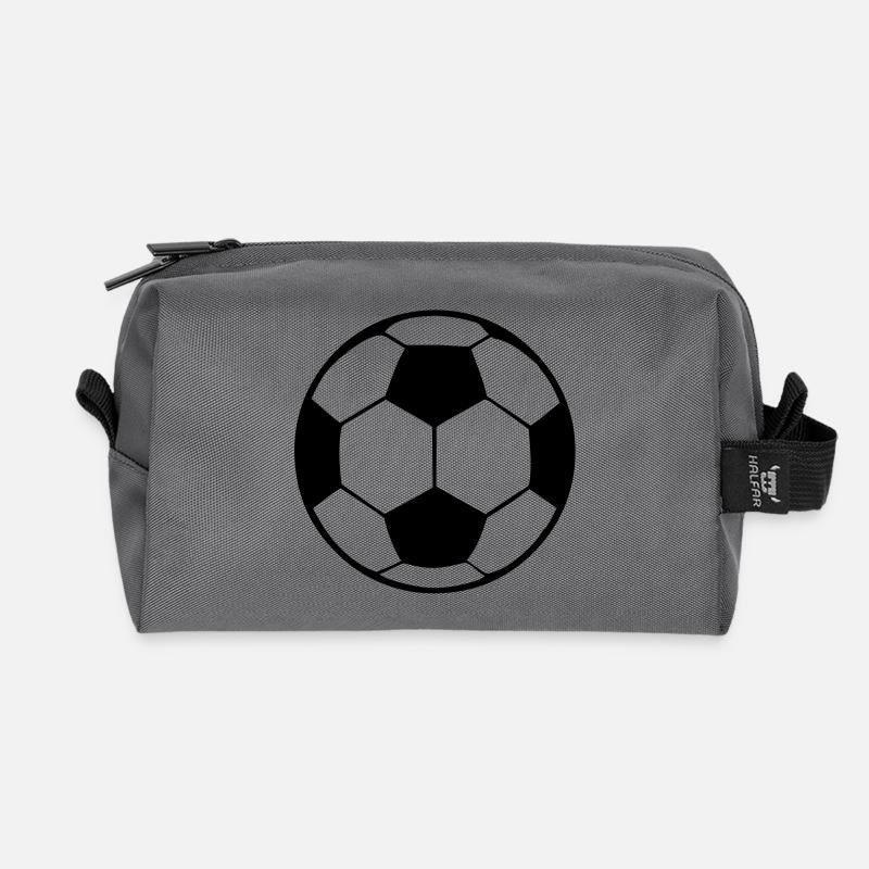 fussball - Recycelte Kulturtasche - Anthrazit
