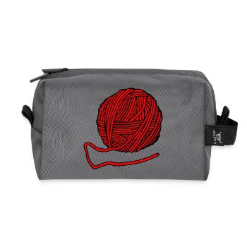 laine - Trousse de toilette en tissu recyclé - anthracite - Devant