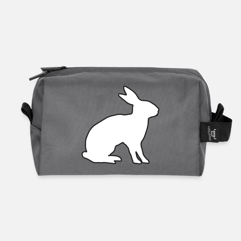 hare - Recycled Toiletry Zip Bag - anthracite