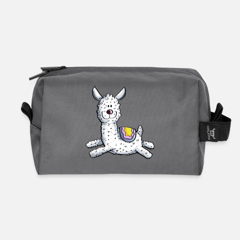 Fluffiges Wolliges Lama - Recycelte Kulturtasche - Anthrazit