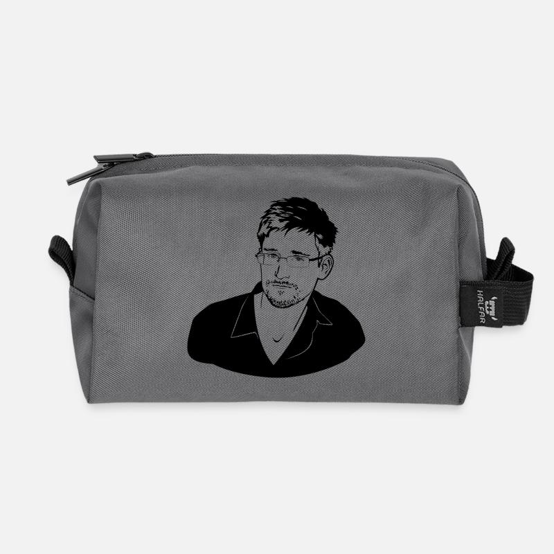 Edward Snowden - Recycled Toiletry Zip Bag - anthracite