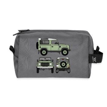 Defender 90 - Seiten - Recycelte Kulturtasche - Anthrazit - Vorne
