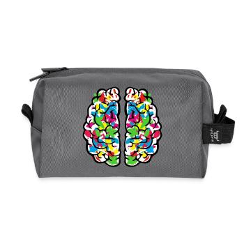 Creative colourful brain - Trousse de toilette en tissu recyclé - anthracite - Devant
