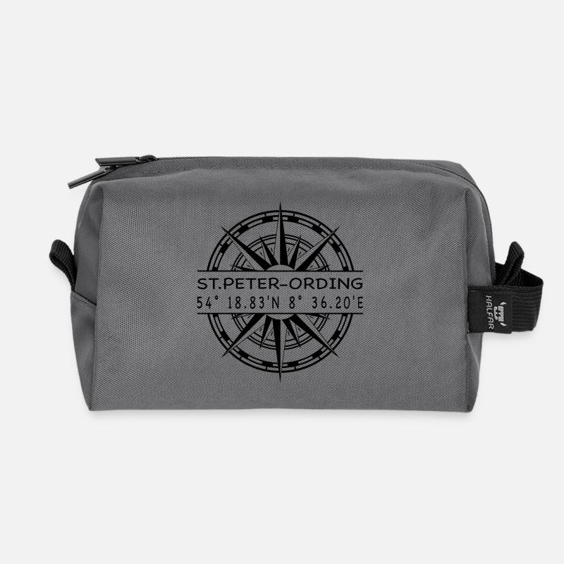 St Peter Ording - Recycelte Kulturtasche - Anthrazit