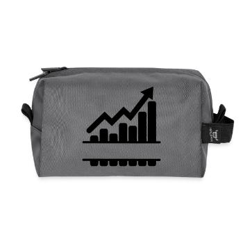 Better results chart with blank text bar - Recycled Toiletry Zip Bag - anthracite - Front