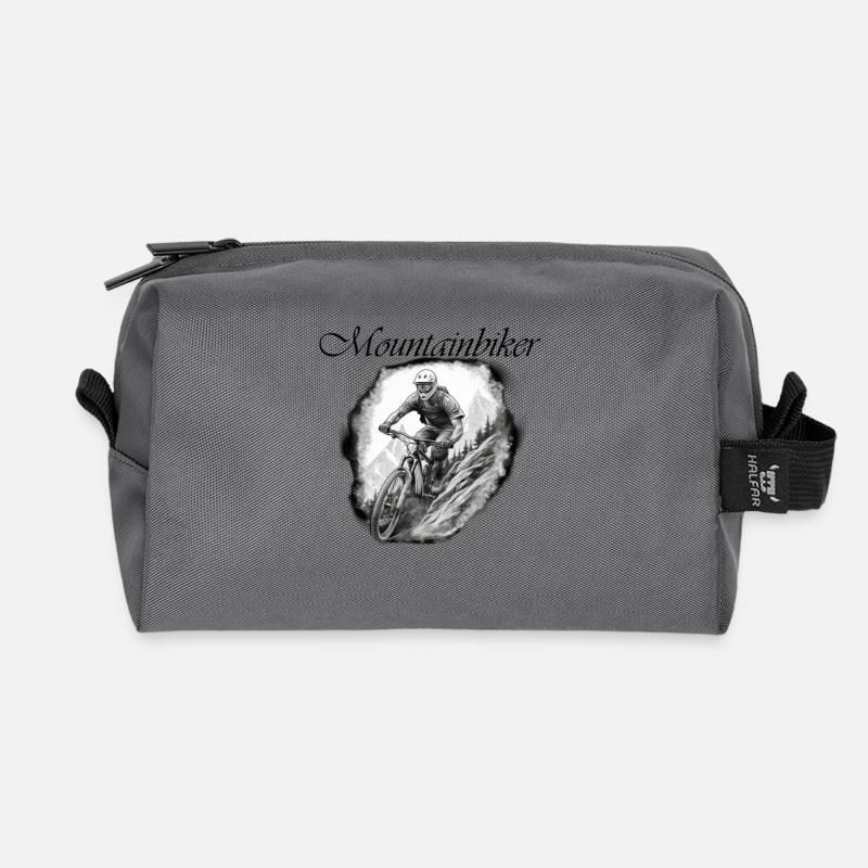 Mountainbiker - Recycelte Kulturtasche - Anthrazit