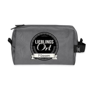 Lieblingsort Füssen - Recycelte Kulturtasche - Anthrazit - Vorne