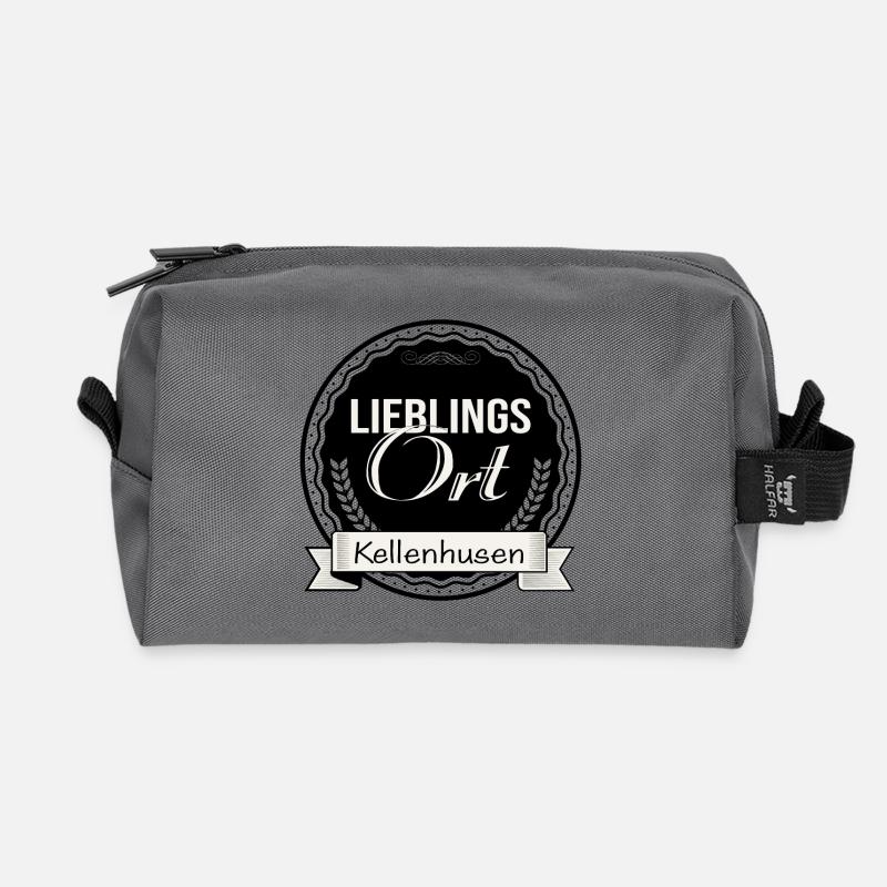 Lieblingsort Kellenhusen - Recycelte Kulturtasche - Anthrazit