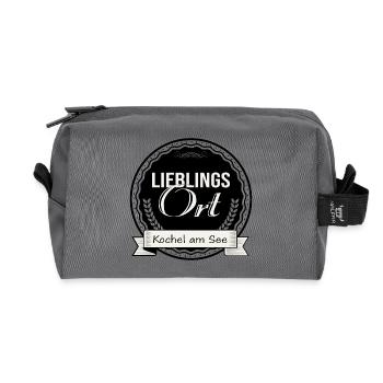 Lieblingsort Kochel am See - Recycelte Kulturtasche - Anthrazit - Vorne