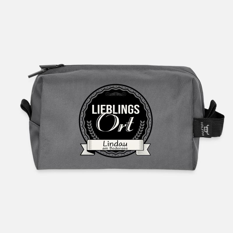 Lieblingsort Lindau am Bodensee - Recycelte Kulturtasche - Anthrazit