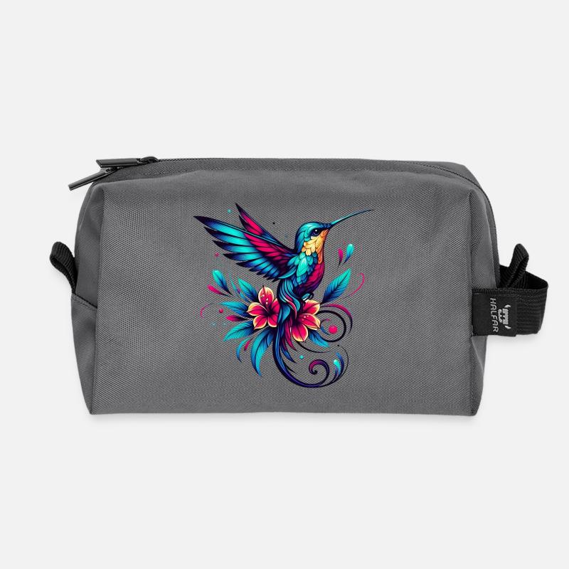 Kolibri - Recycelte Kulturtasche - Anthrazit