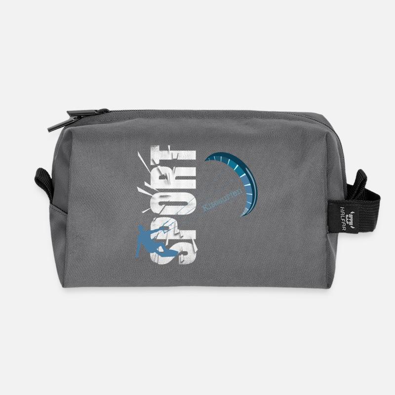 Kitesurfen - Recycelte Kulturtasche - Anthrazit