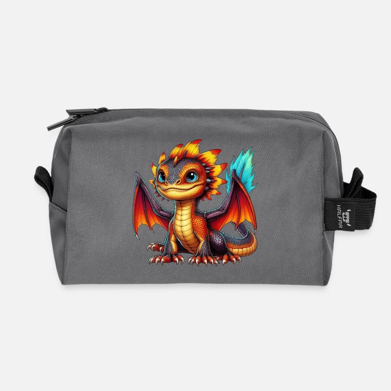 Drache - Recycelte Kulturtasche - Anthrazit