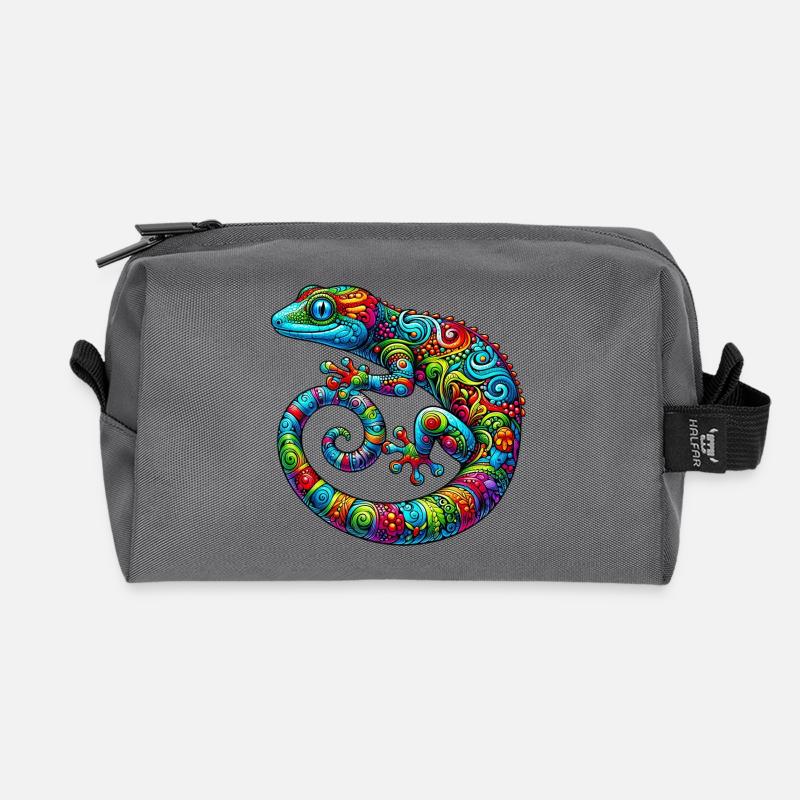 Gecko - Recycled Toiletry Zip Bag - anthracite