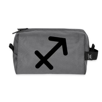 Zodiac sign Sagittarius Sagittarius - Recycled Toiletry Zip Bag - anthracite - Front