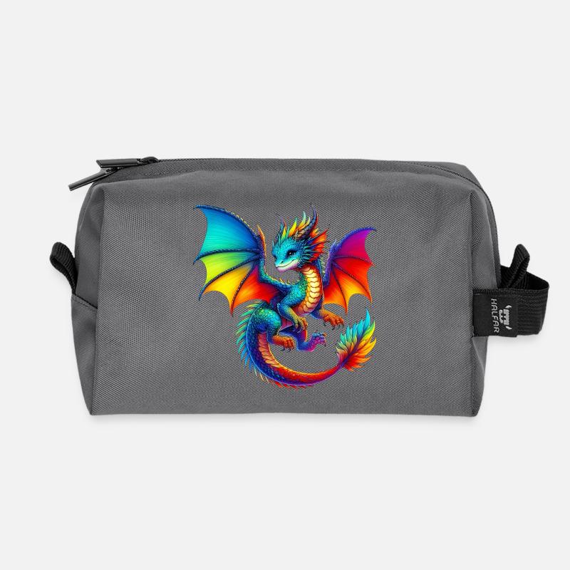 Drache - Recycelte Kulturtasche - Anthrazit