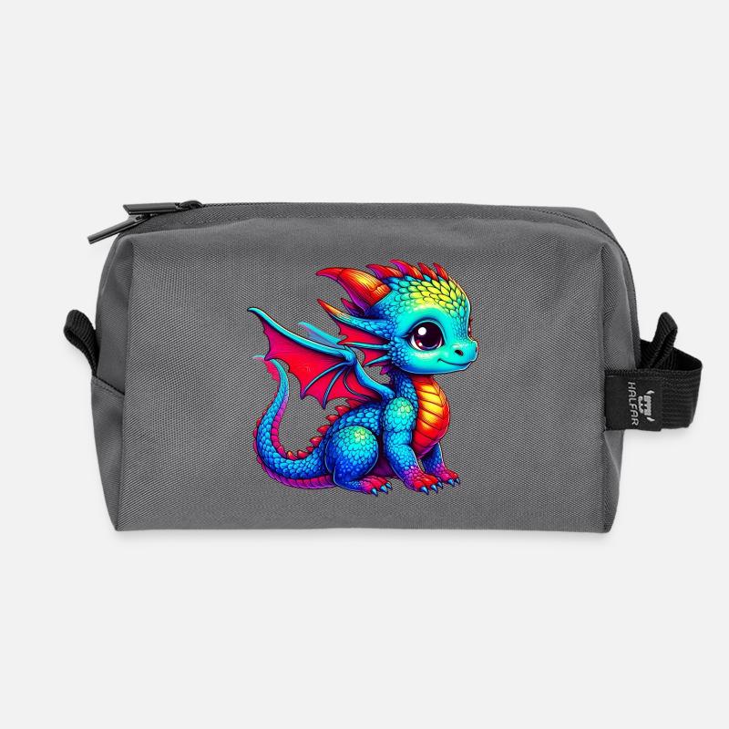 Drache - Recycelte Kulturtasche - Anthrazit