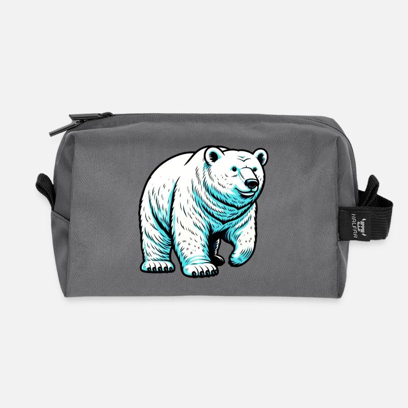 Eisbär - Recycelte Kulturtasche - Anthrazit