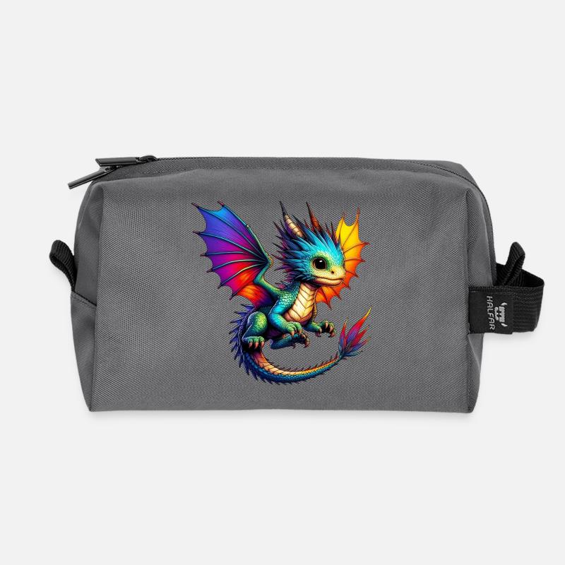 Drache - Recycelte Kulturtasche - Anthrazit