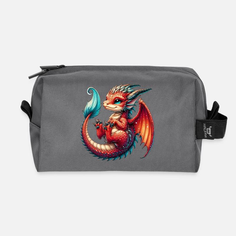 Drache - Recycelte Kulturtasche - Anthrazit