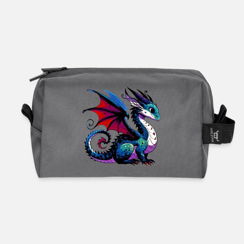 Drache - Recycelte Kulturtasche - Anthrazit