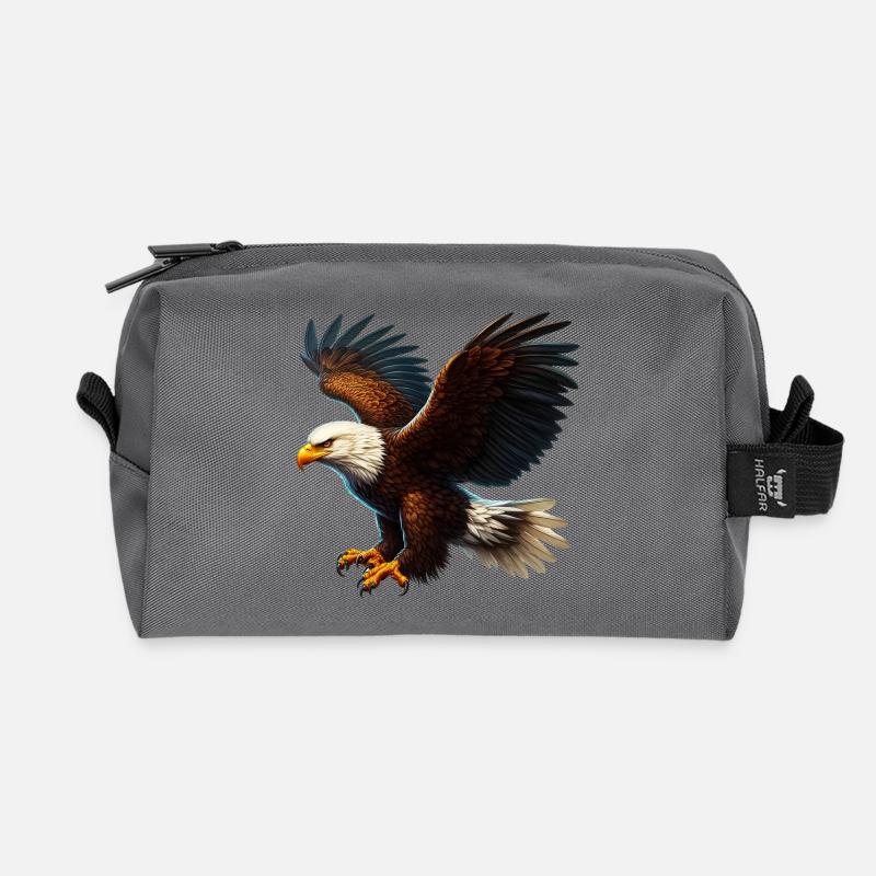 Adler - Recycelte Kulturtasche - Anthrazit