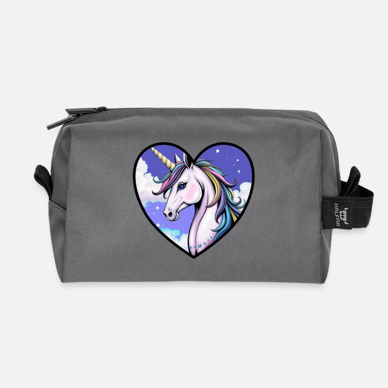 Einhorn - Recycelte Kulturtasche - Anthrazit