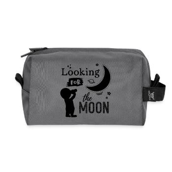 Looking for the moon - Recycled Toiletry Zip Bag - anthracite - Front