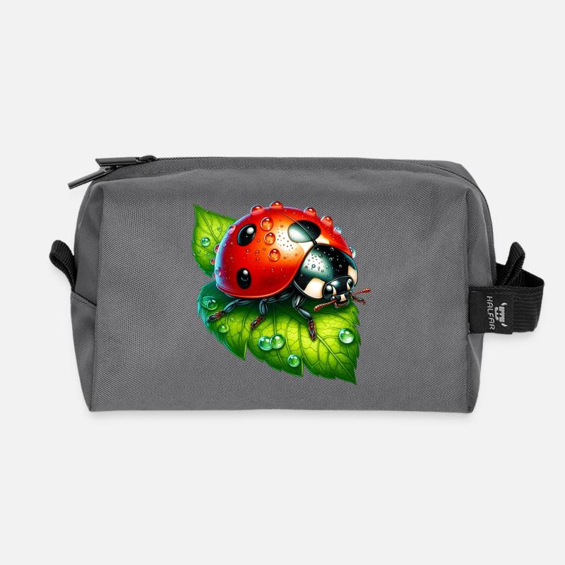 Marienkäfer - Recycelte Kulturtasche - Anthrazit