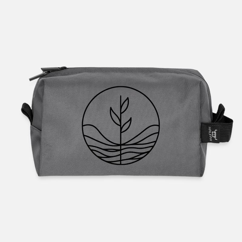 Minimalistisches Pflanzen Design - Recycelte Kulturtasche - Anthrazit