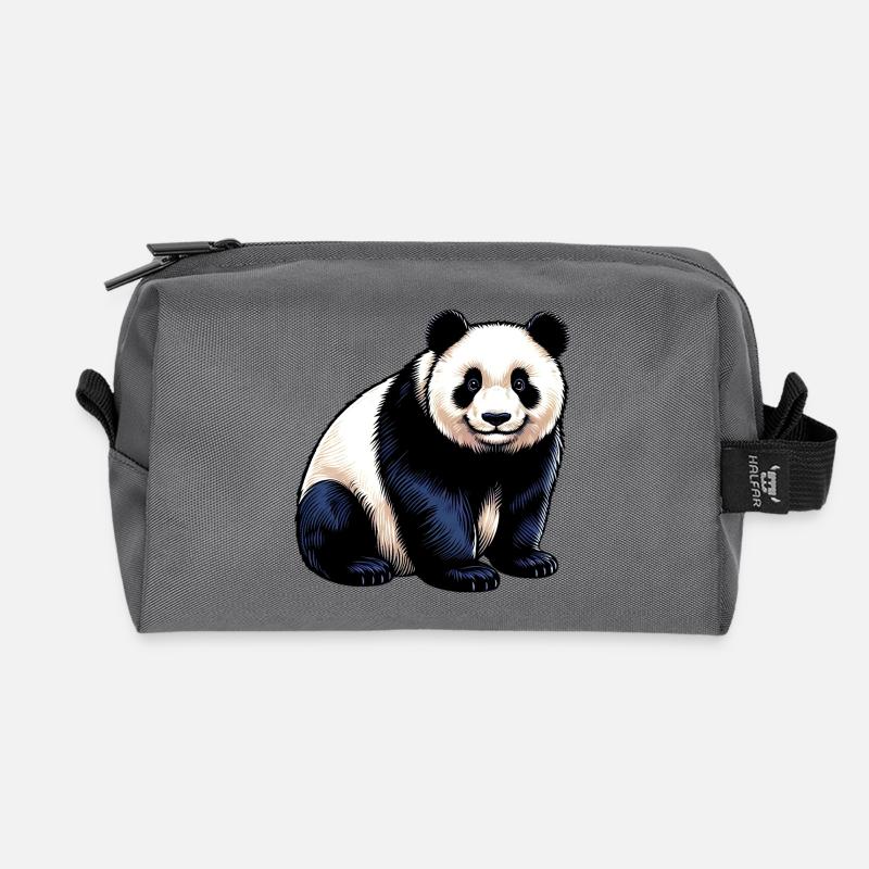 Panda - Recycelte Kulturtasche - Anthrazit