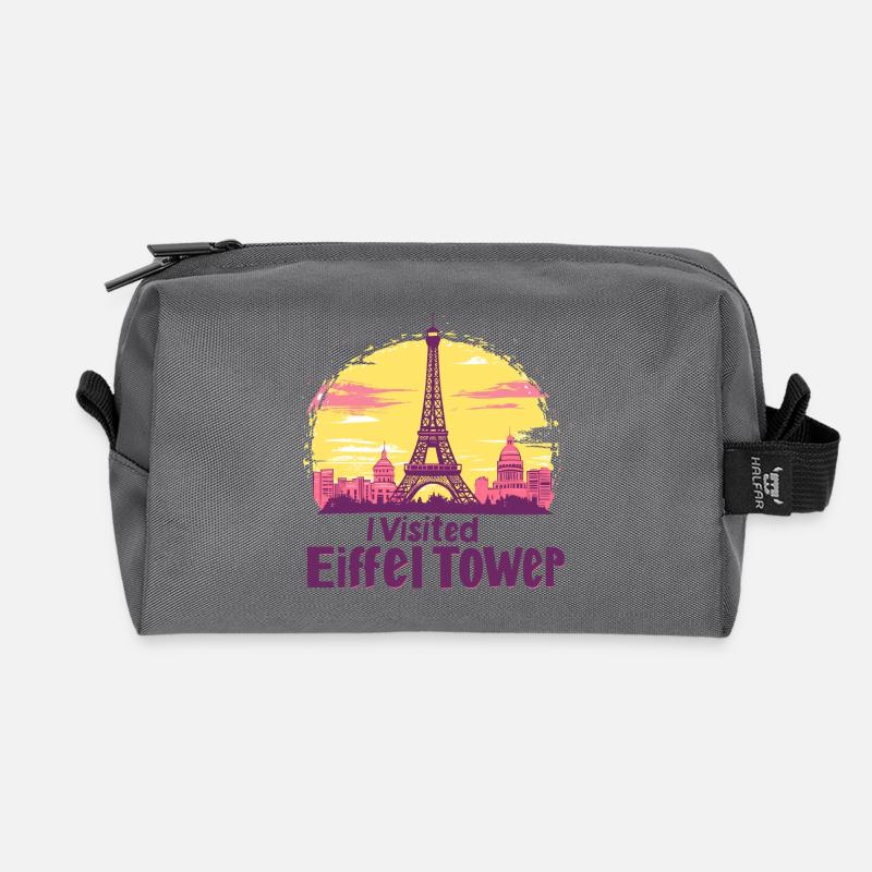 Eiffelturm in Paris - Recycelte Kulturtasche - Anthrazit