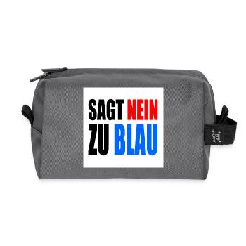 says no to blue - Recycled Toiletry Zip Bag - anthracite - Front