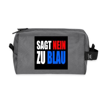 dit non au bleu - Trousse de toilette en tissu recyclé - anthracite - Devant