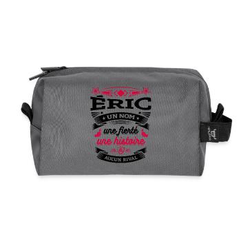 ÉRIC UN NOM UNE FIERTÉ AUCUN RIVAL - Trousse de toilette en tissu recyclé - anthracite - Devant