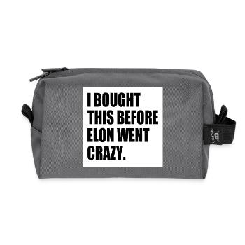 i bought this before elon went crazy - Recycelte Kulturtasche - Anthrazit - Vorne