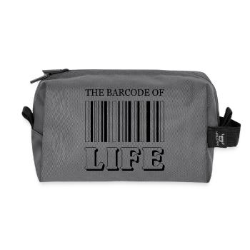 Le code-barres de la vie / Der Strichcode des Lebens - Trousse de toilette en tissu recyclé - anthracite - Devant