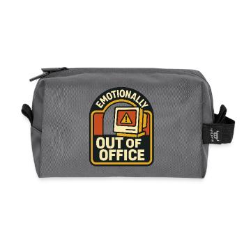 Émotionnellement absent du bureau - Trousse de toilette en tissu recyclé - anthracite - Devant