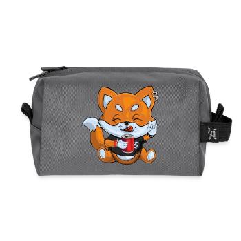 Metal Fuchs - Recycelte Kulturtasche - Anthrazit - Vorne