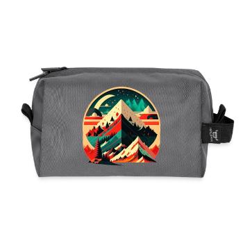 Schweizer Berge - Recycelte Kulturtasche - Anthrazit - Vorne