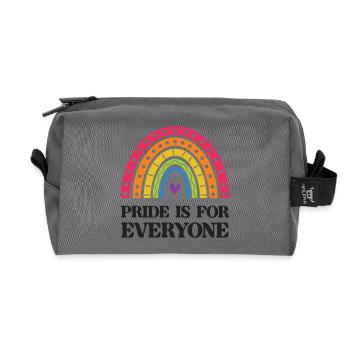 LGBT Pride Month - Pride is for Everyone - Recycled Toiletry Zip Bag - anthracite - Front