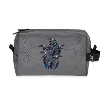 A Murder of Crows - Recycled Toiletry Zip Bag - anthracite - Front
