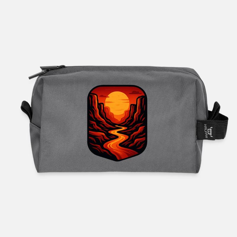 Purpurroter Canyon - Recycelte Kulturtasche - Anthrazit
