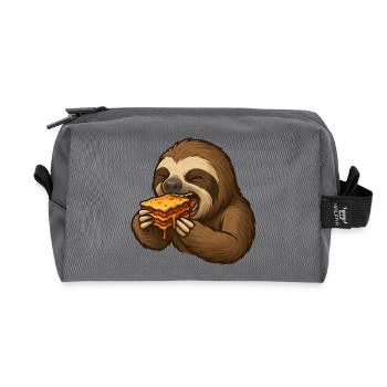 Faultier Lasagne Essen Genuss Faulenzer - Recycelte Kulturtasche - Anthrazit - Vorne