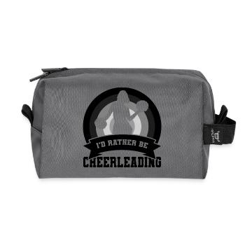 Dicton de pom-pom girl - Trousse de toilette en tissu recyclé - anthracite - Devant