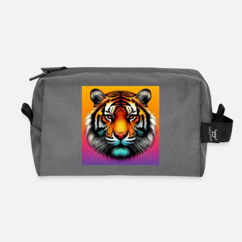 Tiger - Recycelte Kulturtasche - Anthrazit