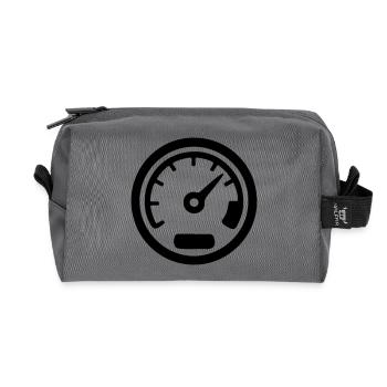 Tacho Kmh Speed Icon - Recycelte Kulturtasche - Anthrazit - Vorne