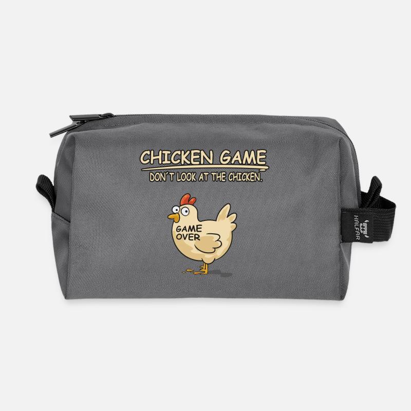 GAMER CHICKEN - Recycelte Kulturtasche - Anthrazit