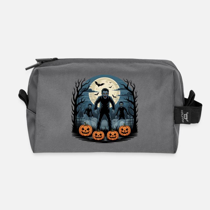 Zombie Halloween - Recycelte Kulturtasche - Anthrazit